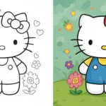 Hello Kitty Coloring Pages