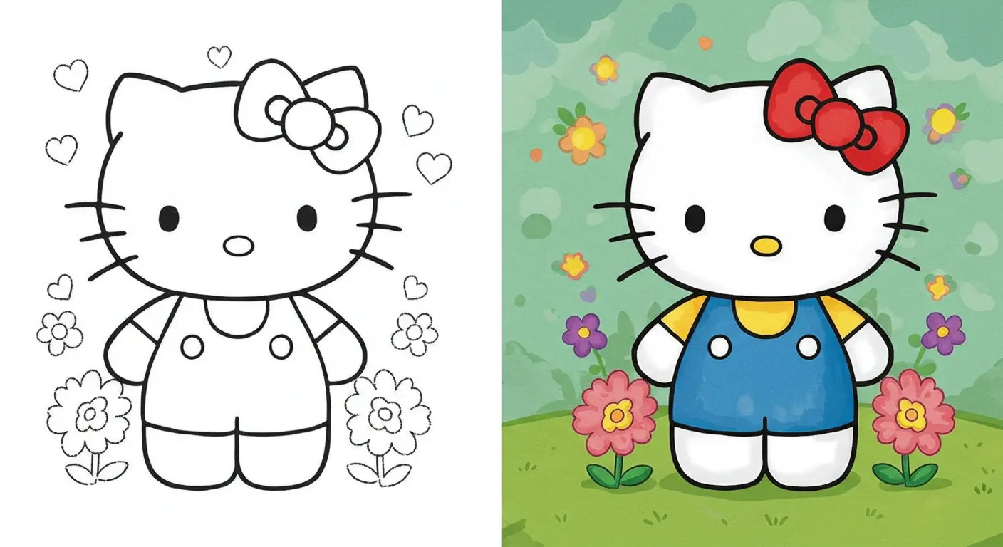 Hello Kitty Coloring Pages