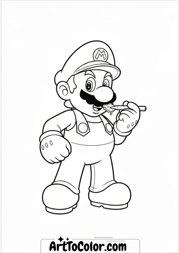 Super mario coloring pages
