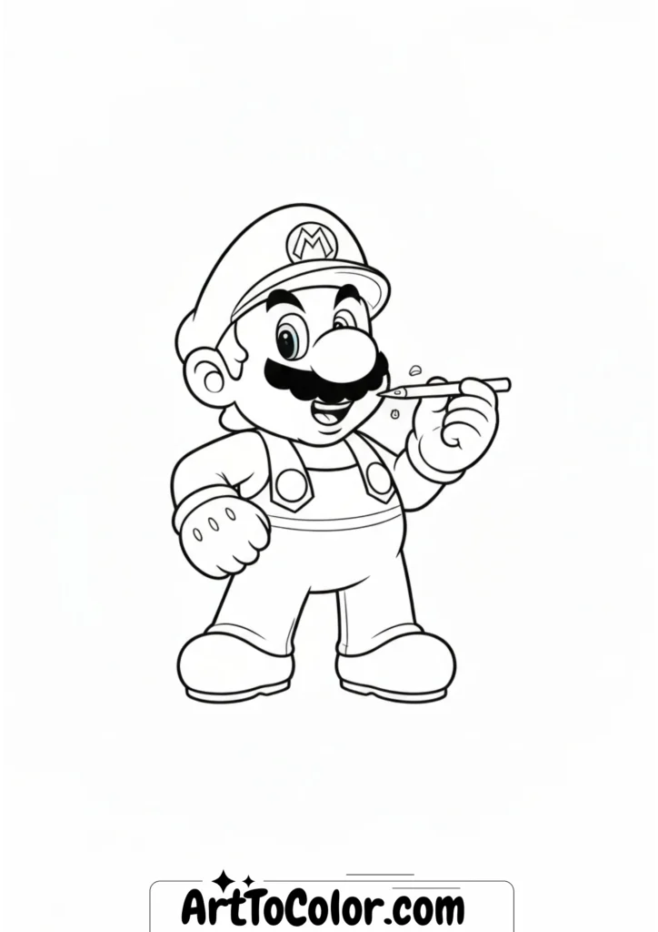 Super mario coloring pages