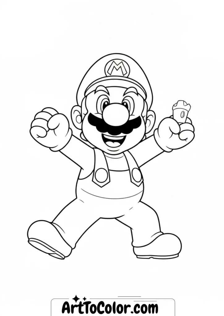 Super mario coloring pages