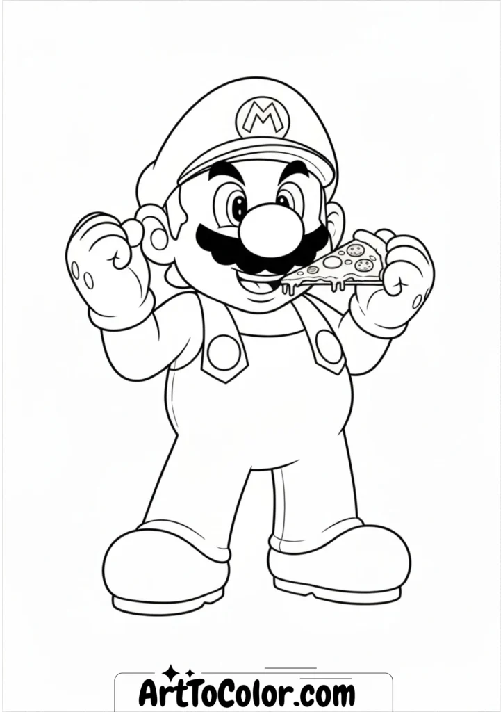 Super mario coloring pages