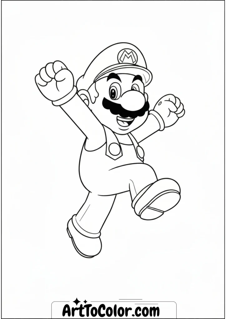 Super mario coloring pages