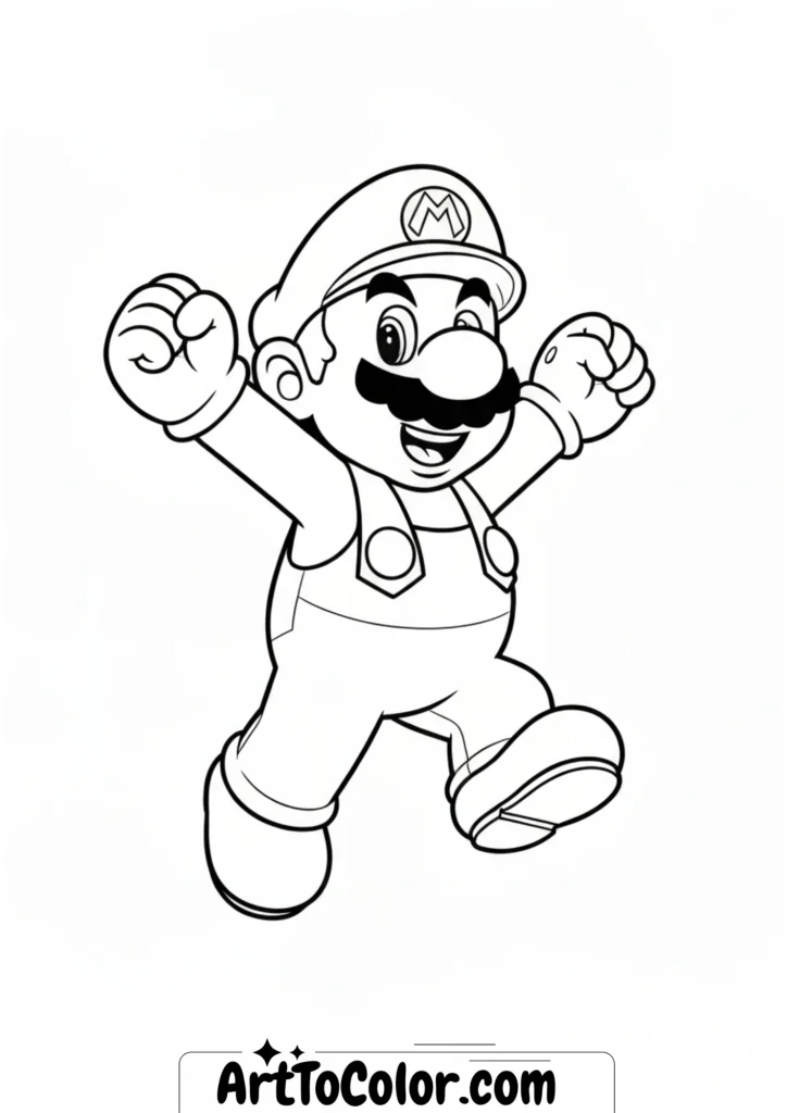 Super mario coloring pages