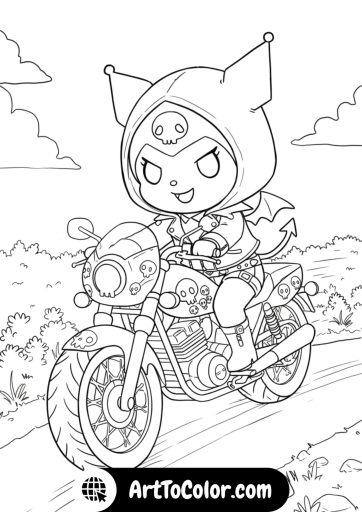 Kuromi & My Melody Coloring Pages