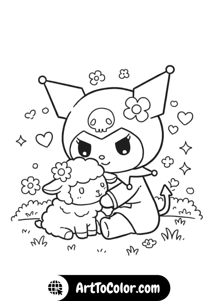 Kuromi & My Melody Coloring Pages