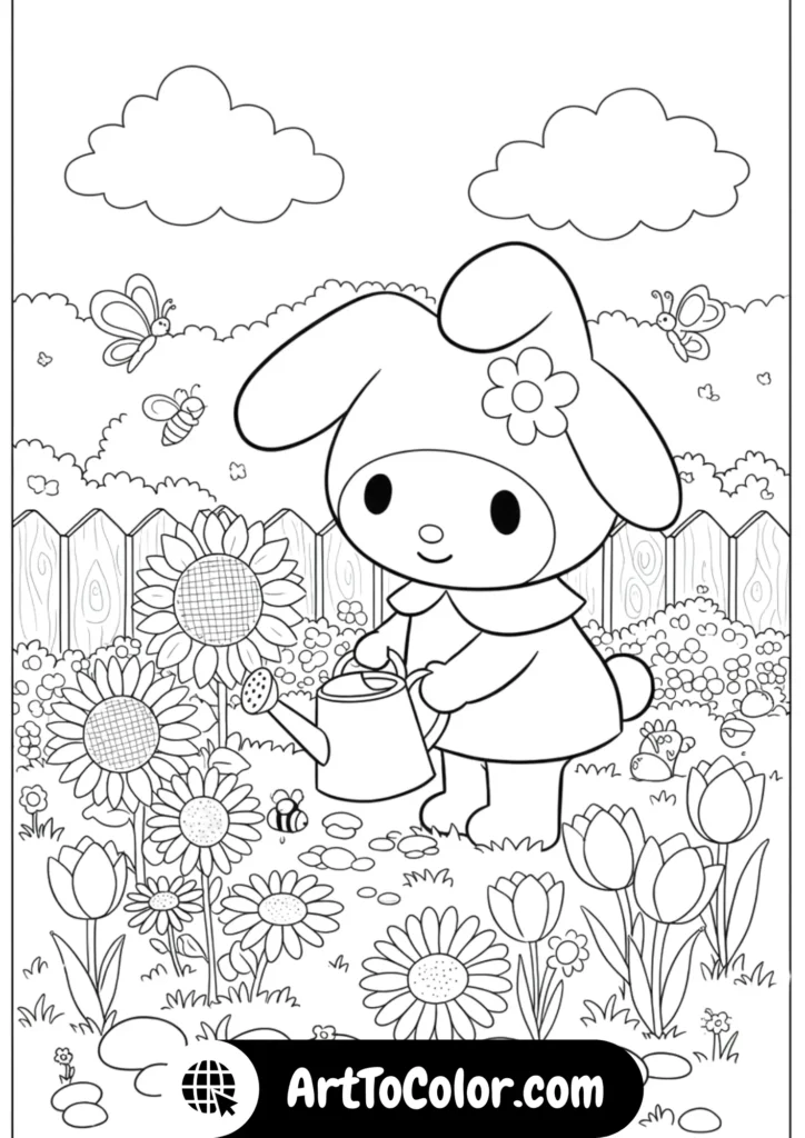 Kuromi & My Melody Coloring Pages