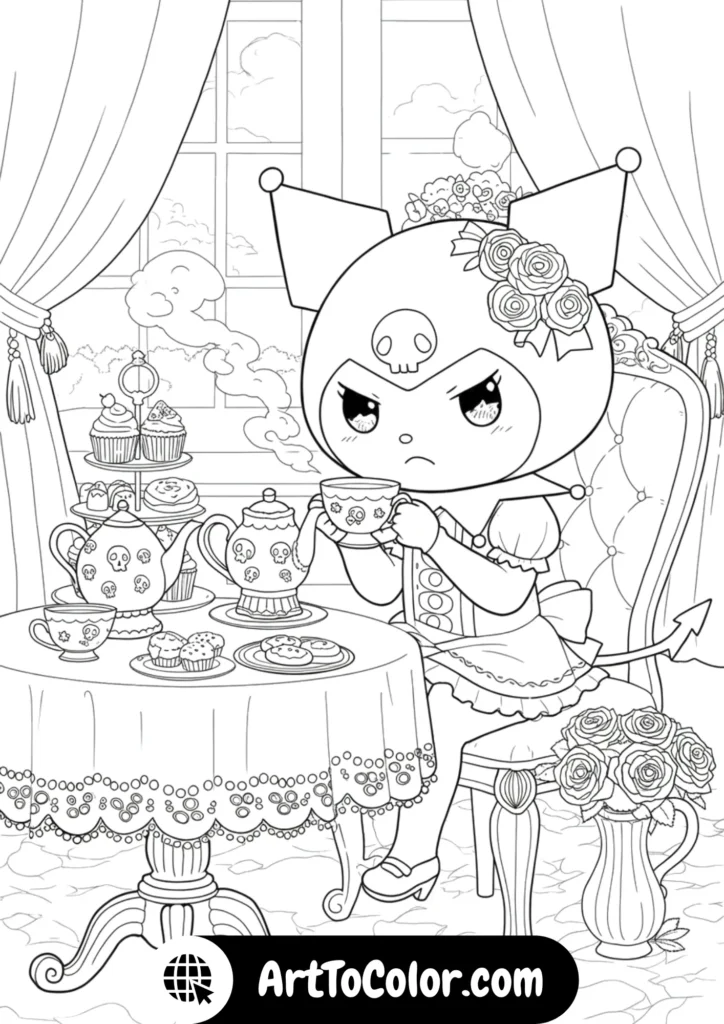 Kuromi & My Melody Coloring Pages