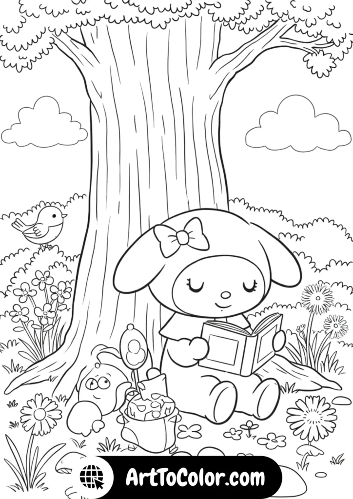Kuromi & My Melody Coloring Pages