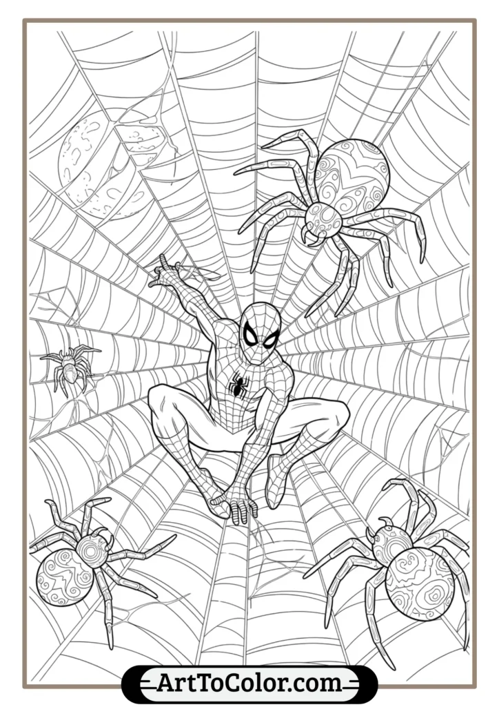 Halloween Spider-Man Coloring Pages