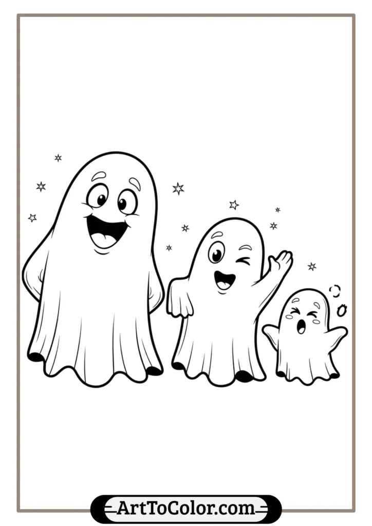 ghost coloring pages