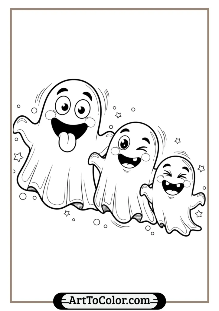 ghost coloring pages