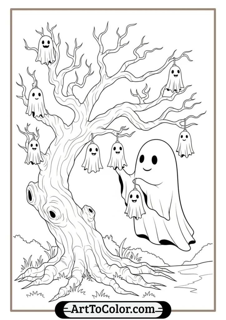 ghost coloring pages