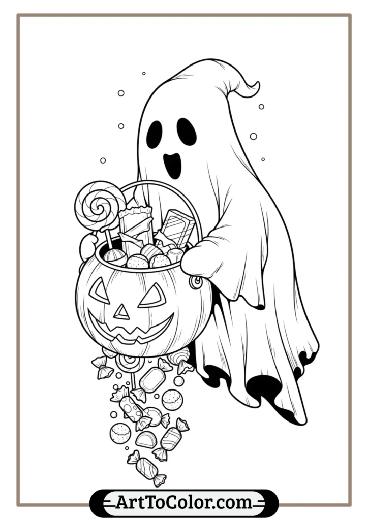 ghost coloring pages