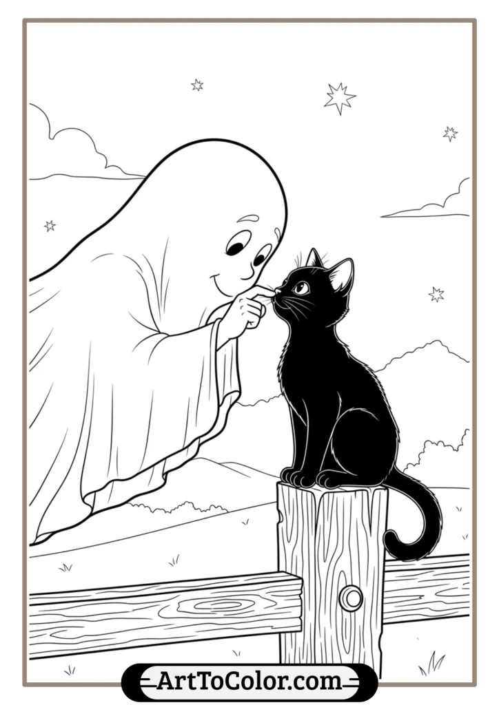 Ghost coloring pages