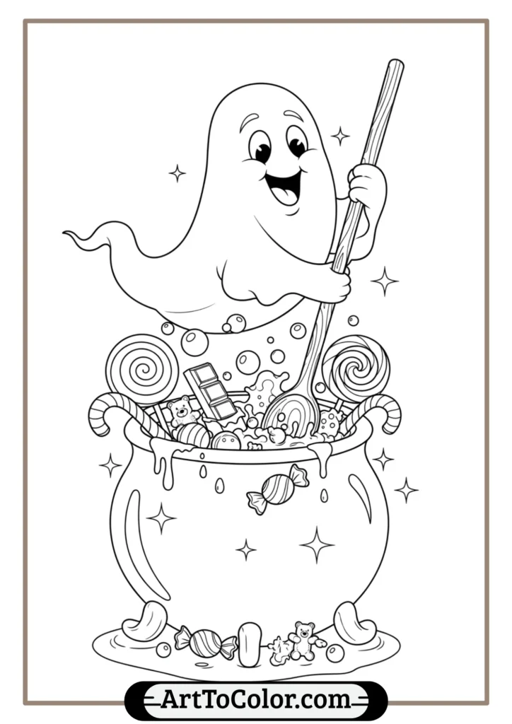Ghost coloring pages